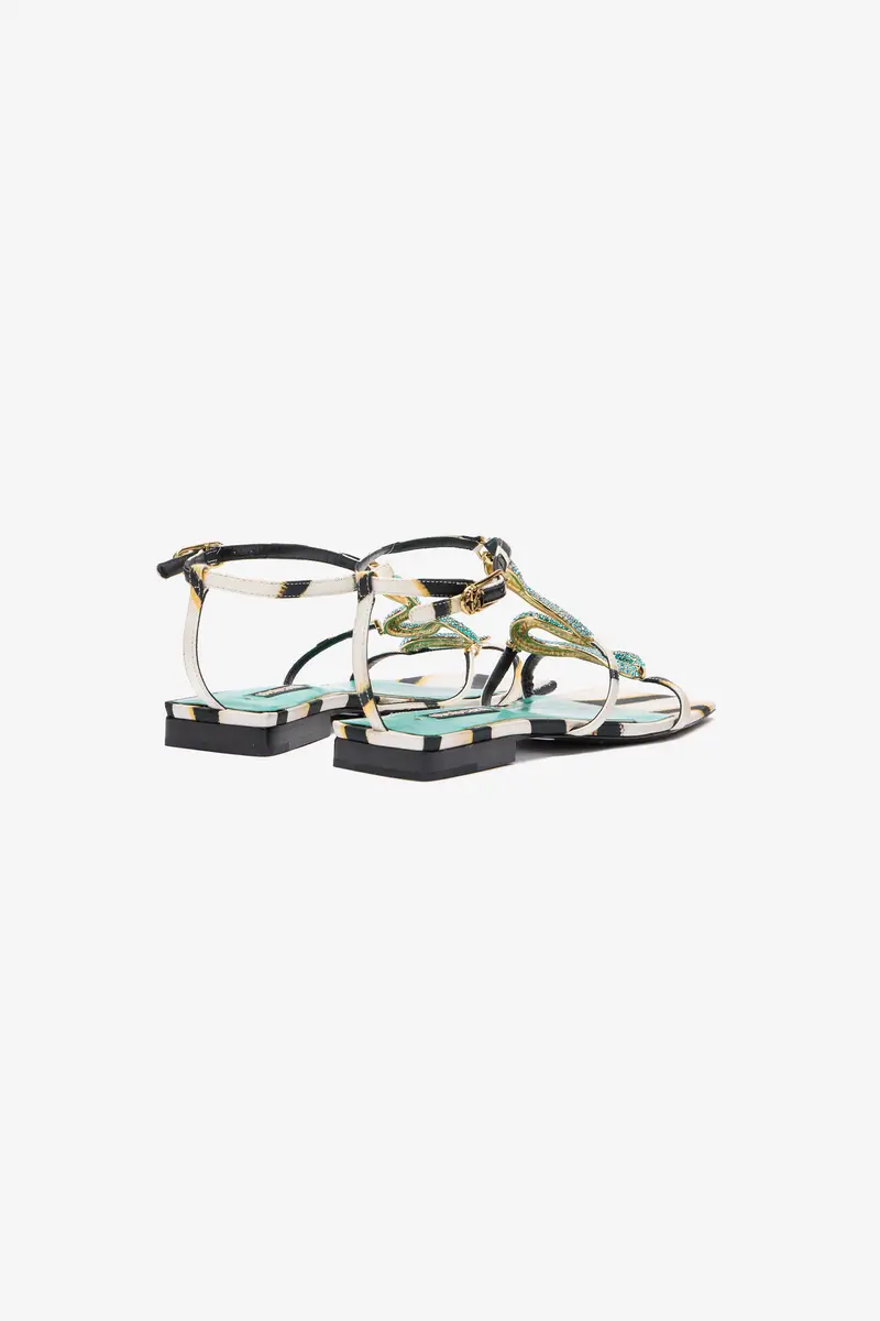 Roberto Cavalli Ray of Sea Print Sandal | Thumbnail 3 Roberto Cavalli Ray of Sea Print Sandal | Thumbnail 3