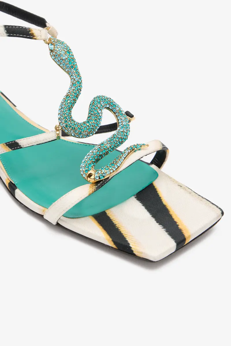 Roberto Cavalli Ray of Sea Print Sandal | Thumbnail 4 Roberto Cavalli Ray of Sea Print Sandal | Thumbnail 4