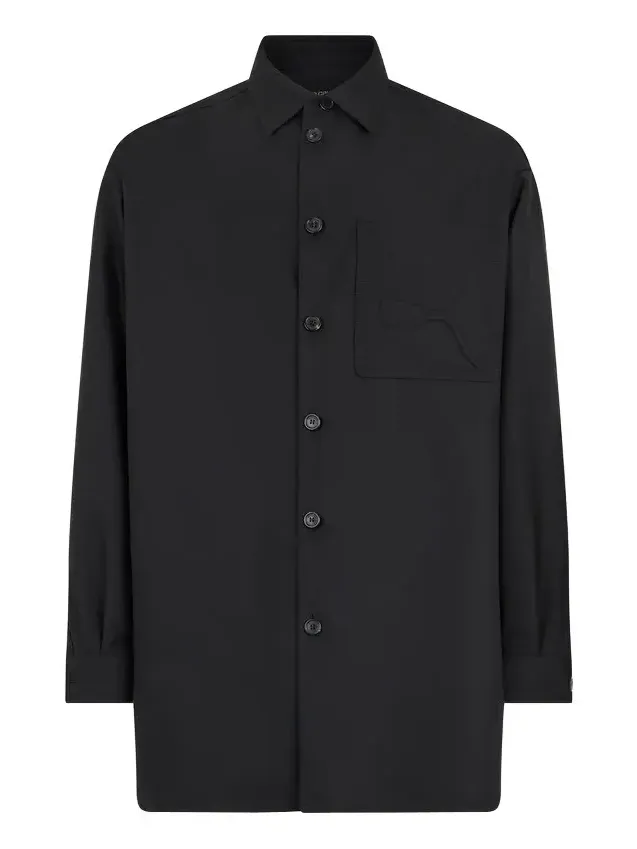Roberto Cavalli Plain Shirt with Embossed Serpent Motif