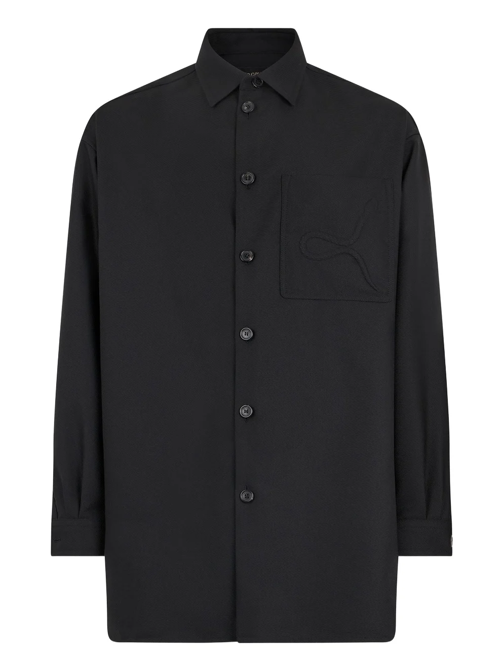 Plain Shirt with Embossed Serpent Motif Plain Shirt with Embossed Serpent Motif
