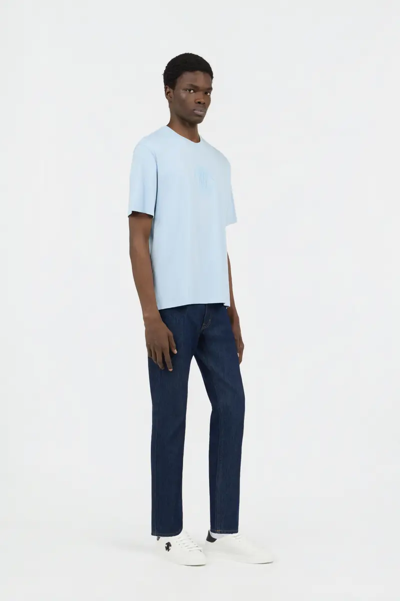 Roberto Cavalli Light Blue T-shirt with Embroidered Logo | Thumbnail 6