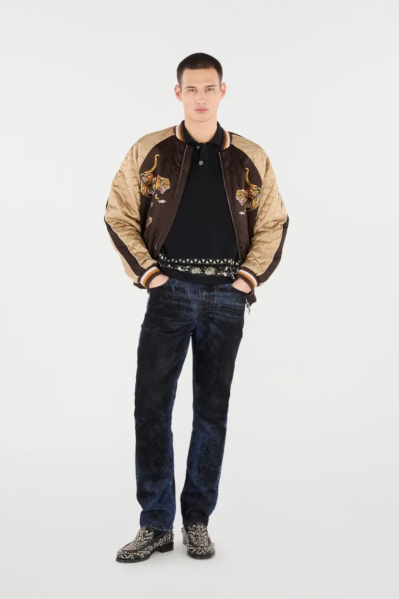 Roberto Cavalli Knitted Polo Shirt With Jacquard Pattern | Thumbnail 7 Roberto Cavalli Knitted Polo Shirt With Jacquard Pattern | Thumbnail 7