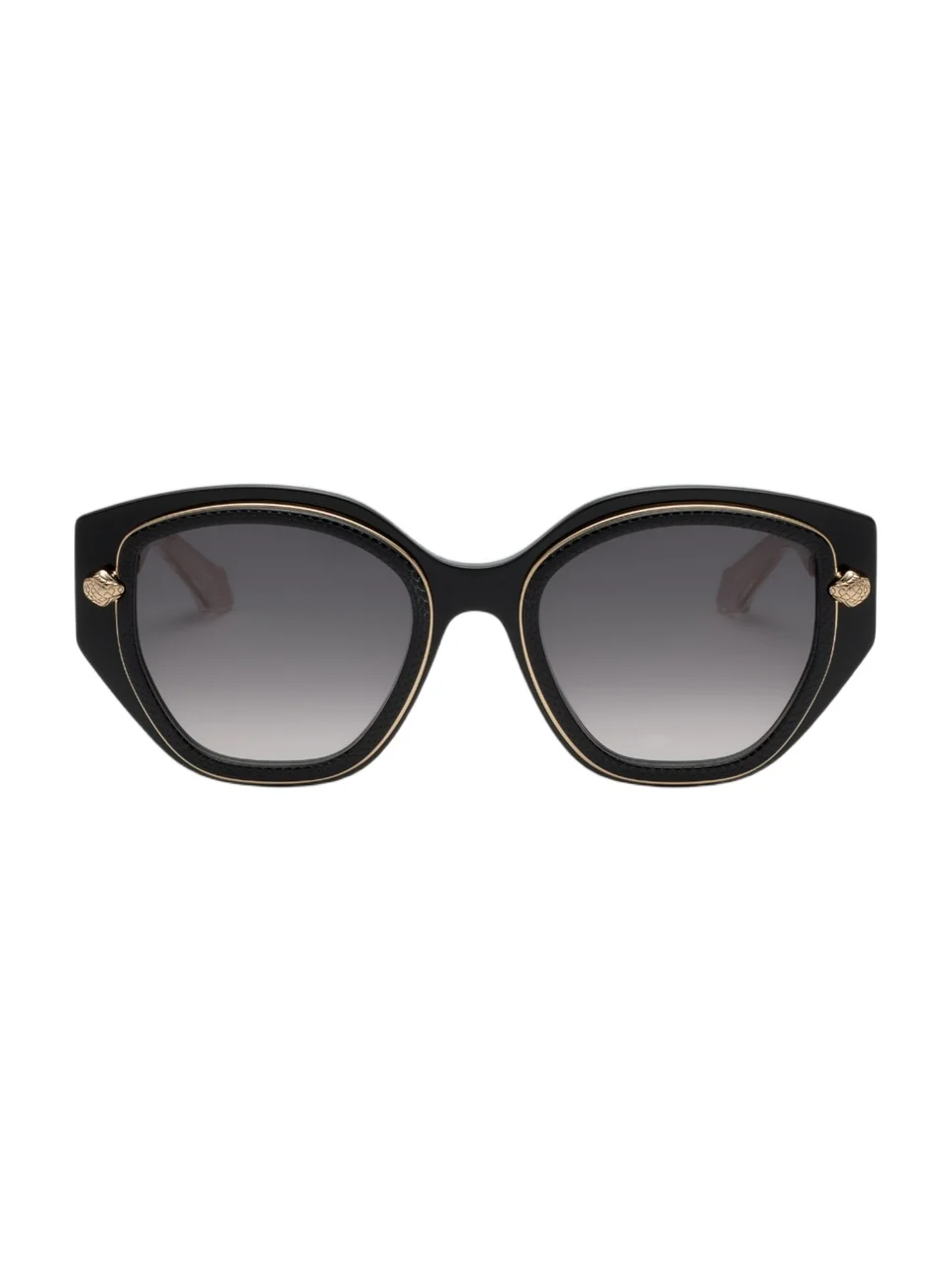 Wide and feminine front sunglasses with double ring decoration Wide and feminine front sunglasses with double ring decoration