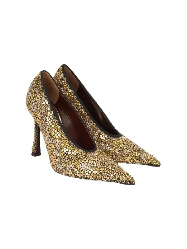 Gold Pointed-Toe Pumps Gold Pointed-Toe Pumps