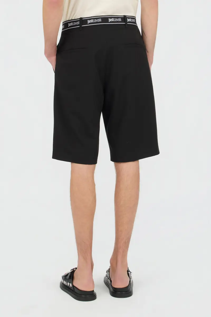 Roberto Cavalli Black Bermuda Shorts With Logo | Thumbnail 3 Roberto Cavalli Black Bermuda Shorts With Logo | Thumbnail 3