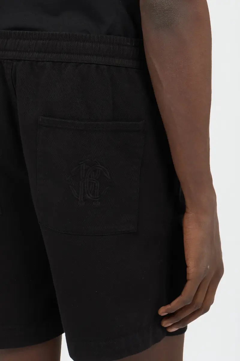 Roberto Cavalli Black Cotton Bermuda Shorts | Thumbnail 5 Roberto Cavalli Black Cotton Bermuda Shorts | Thumbnail 5