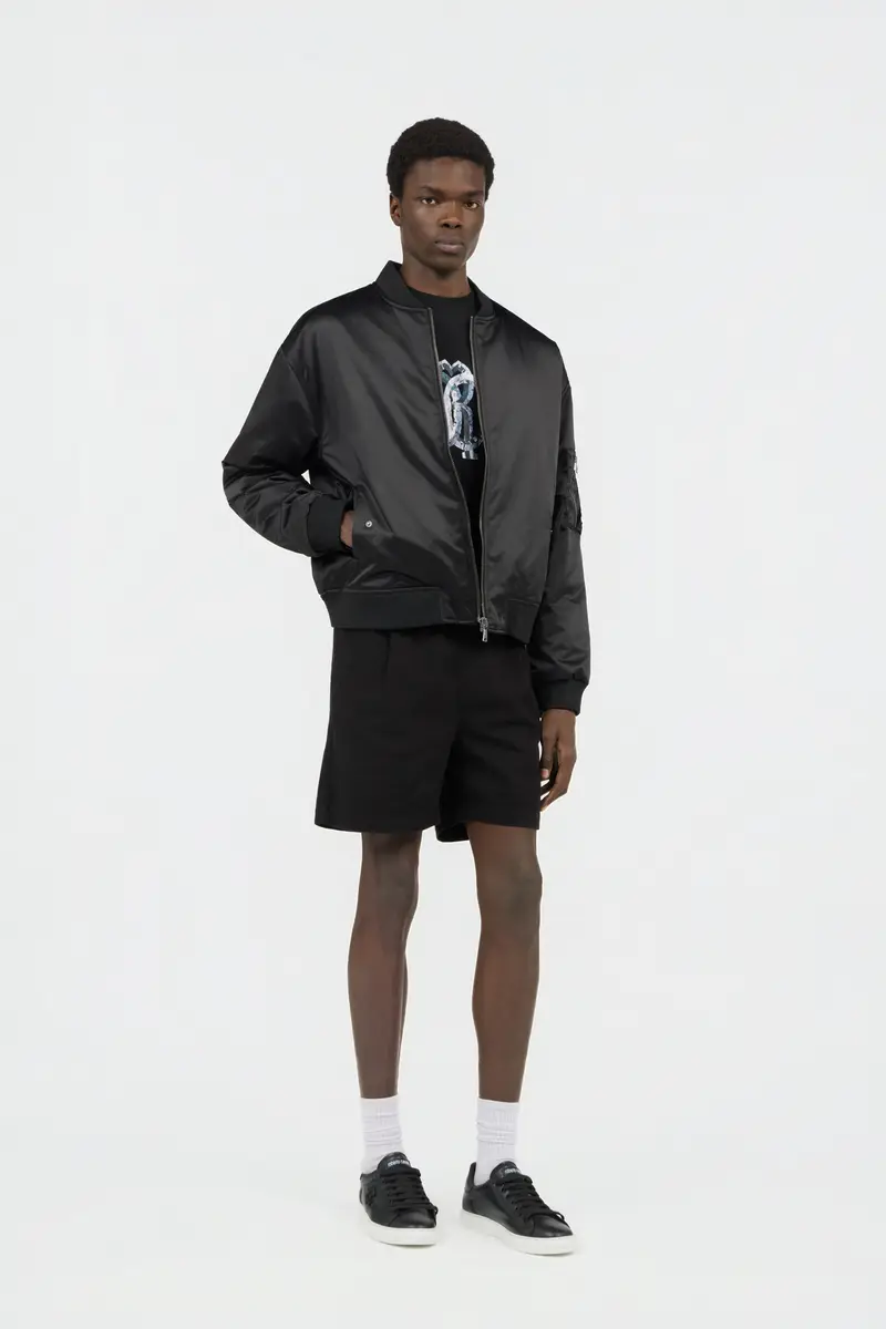 Roberto Cavalli Black Cotton Bermuda Shorts | Thumbnail 6 Roberto Cavalli Black Cotton Bermuda Shorts | Thumbnail 6