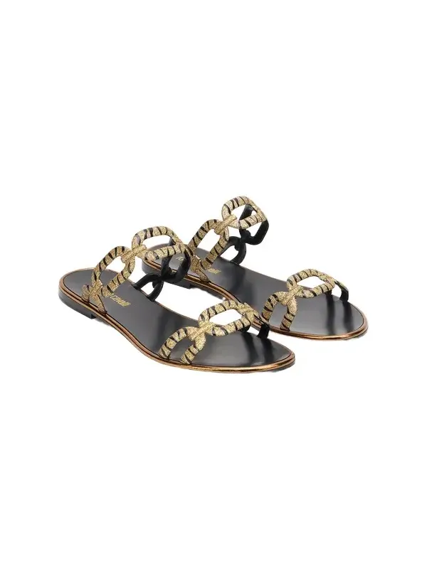 Gold And Black Sandals Gold And Black Sandals