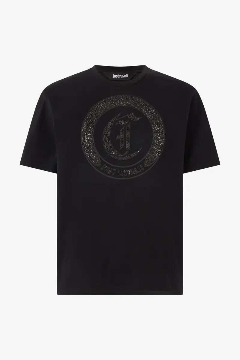 Roberto Cavalli T-Shirt With Mini-Studded Logo | Thumbnail 2