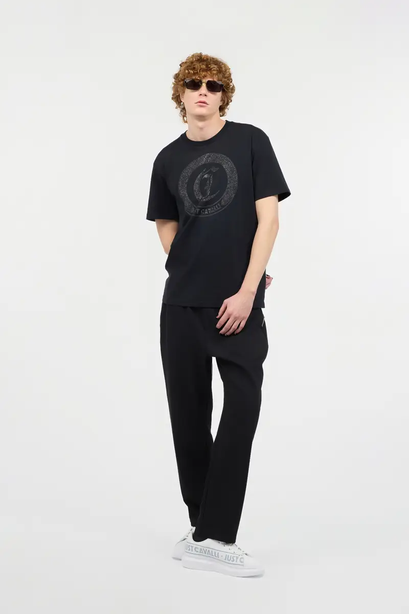 Roberto Cavalli T-Shirt With Mini-Studded Logo | Thumbnail 6