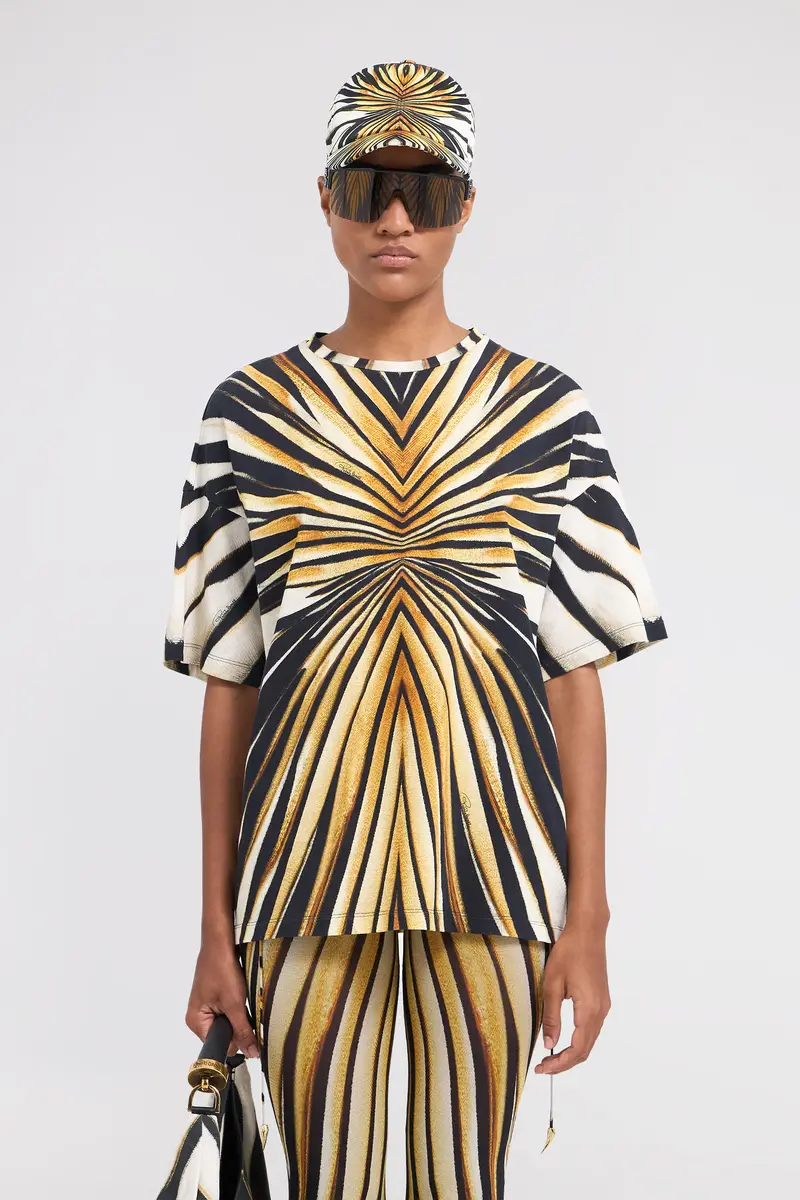 Roberto Cavalli Ray Of Gold Print T-Shirt | Thumbnail 2