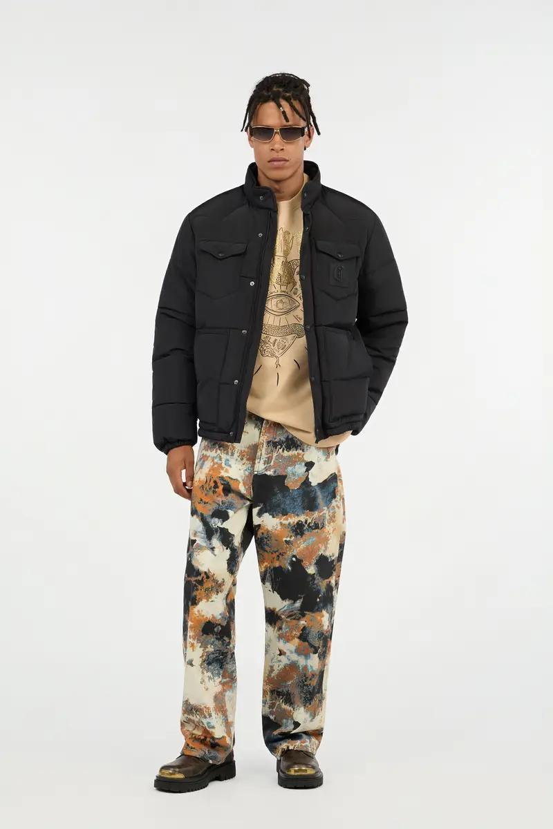 Roberto Cavalli Black Puffer Jacket with Monogram JC | Thumbnail 6