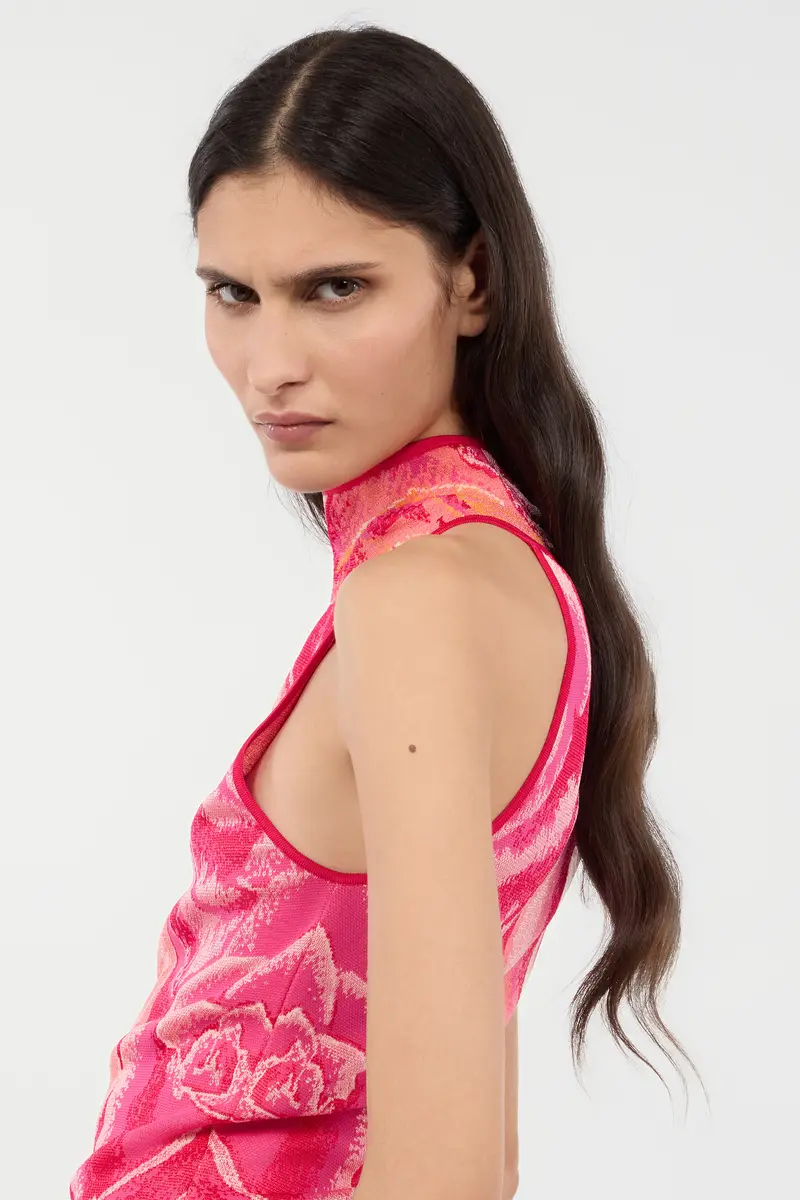 Roberto Cavalli Top With Garden Rose Print | Thumbnail 6 Roberto Cavalli Top With Garden Rose Print | Thumbnail 6