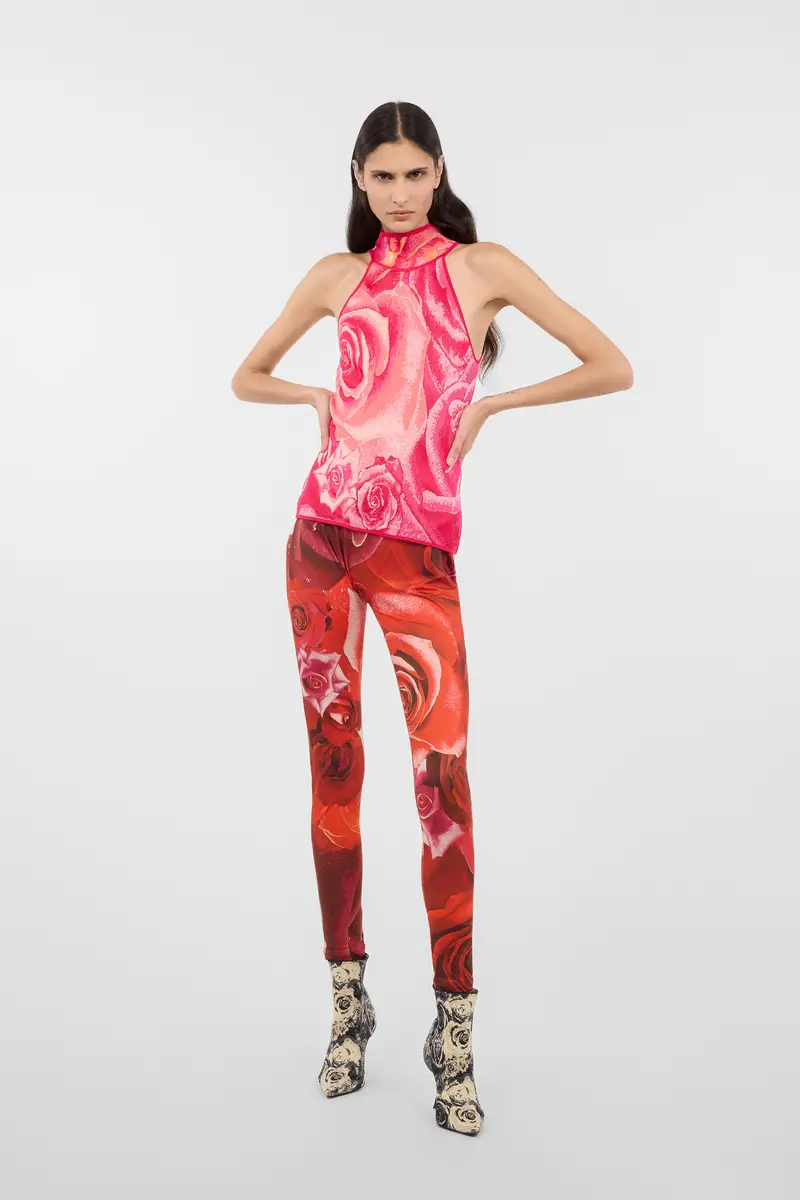 Roberto Cavalli Top With Garden Rose Print | Thumbnail 7 Roberto Cavalli Top With Garden Rose Print | Thumbnail 7