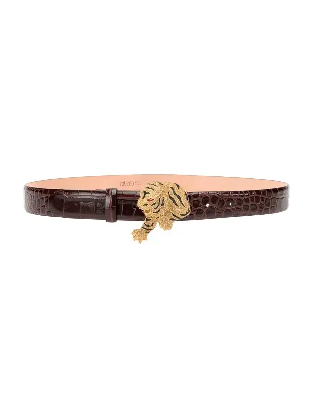 Belt with gold buckle