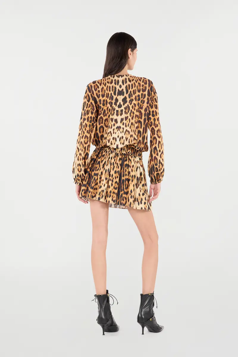 Roberto Cavalli Short Dress With Jaguar Skin Print | Thumbnail 3 Roberto Cavalli Short Dress With Jaguar Skin Print | Thumbnail 3
