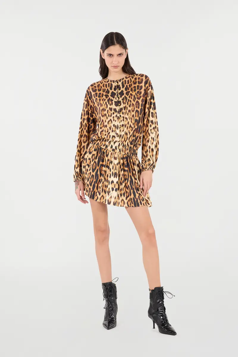 Roberto Cavalli Short Dress With Jaguar Skin Print | Thumbnail 6 Roberto Cavalli Short Dress With Jaguar Skin Print | Thumbnail 6