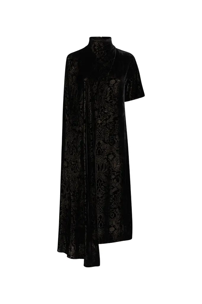 Roberto Cavalli Long dress with Brocade print