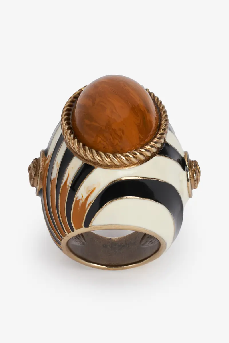 Roberto Cavalli Enameled Metal Ring | Thumbnail 5 Roberto Cavalli Enameled Metal Ring | Thumbnail 5