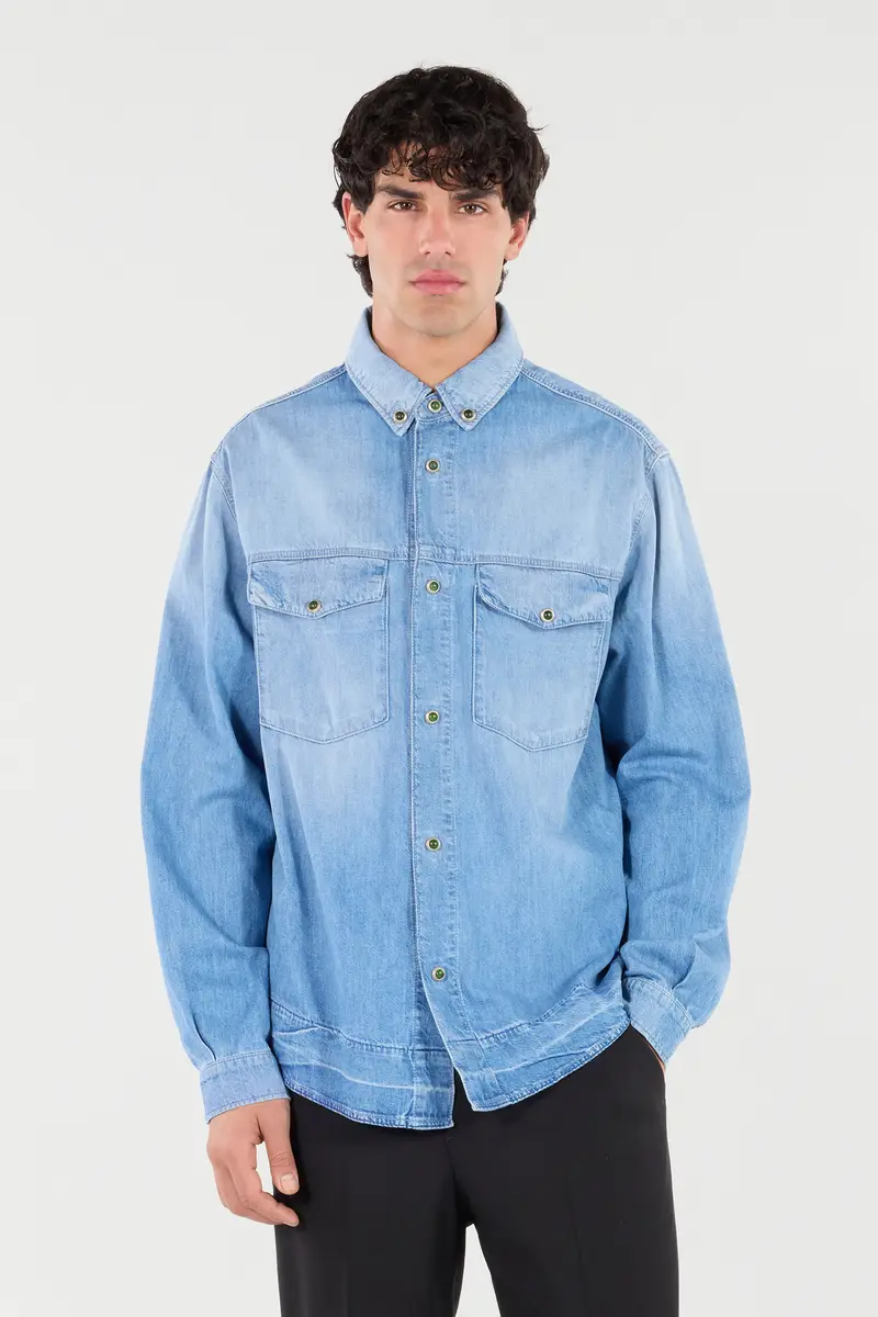 Roberto Cavalli Denim Shirt With Jewel Buttons | Thumbnail 2 Roberto Cavalli Denim Shirt With Jewel Buttons | Thumbnail 2