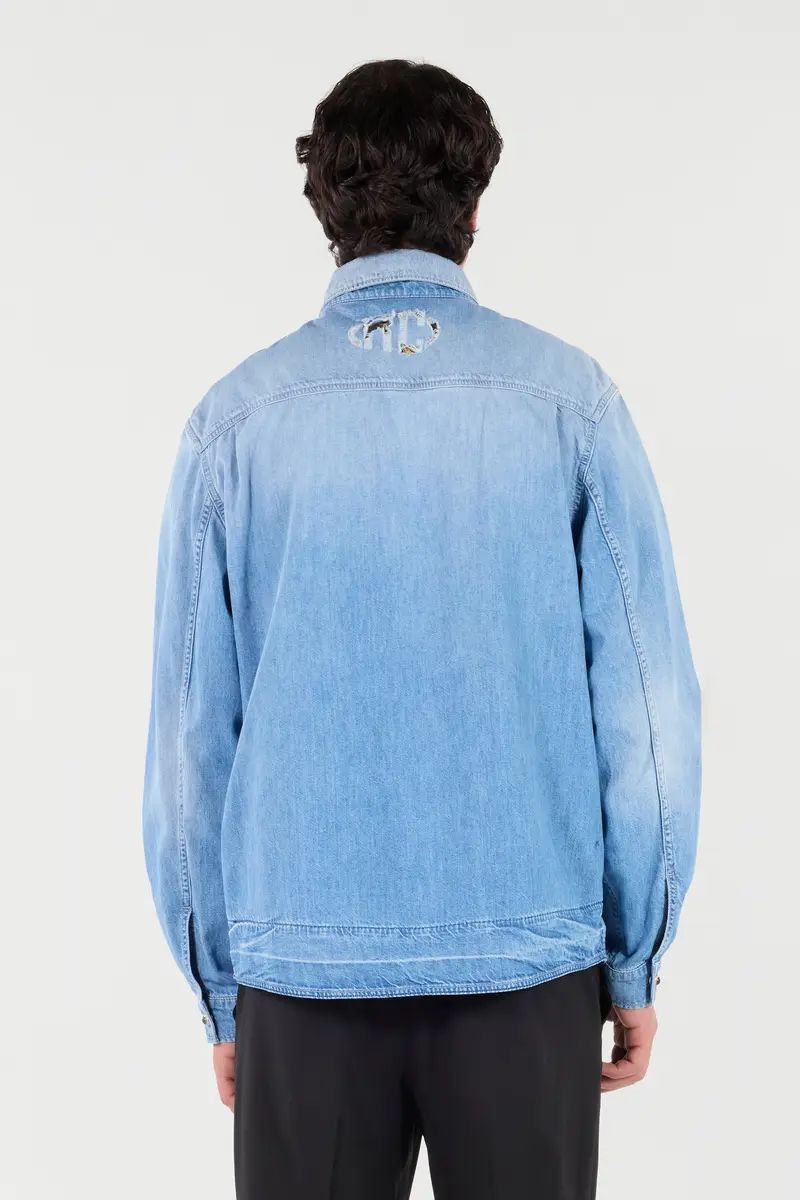 Roberto Cavalli Denim Shirt With Jewel Buttons | Thumbnail 3 Roberto Cavalli Denim Shirt With Jewel Buttons | Thumbnail 3