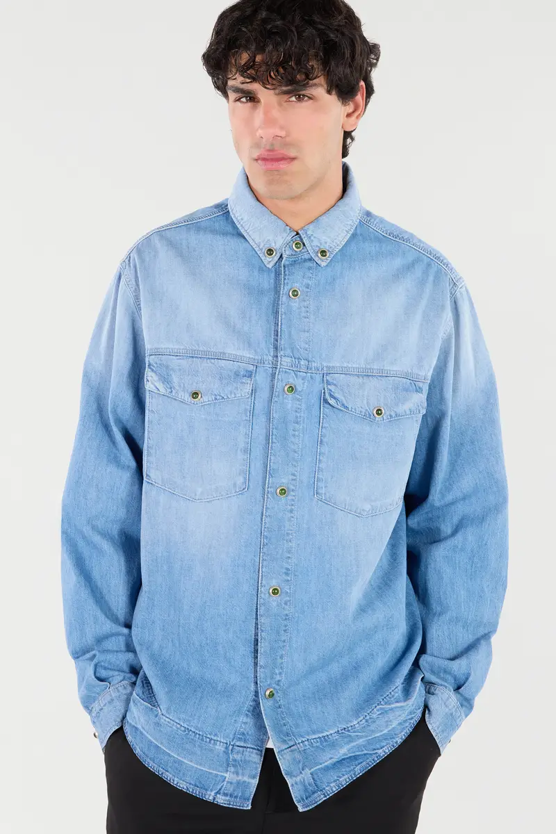 Roberto Cavalli Denim Shirt With Jewel Buttons | Thumbnail 4 Roberto Cavalli Denim Shirt With Jewel Buttons | Thumbnail 4