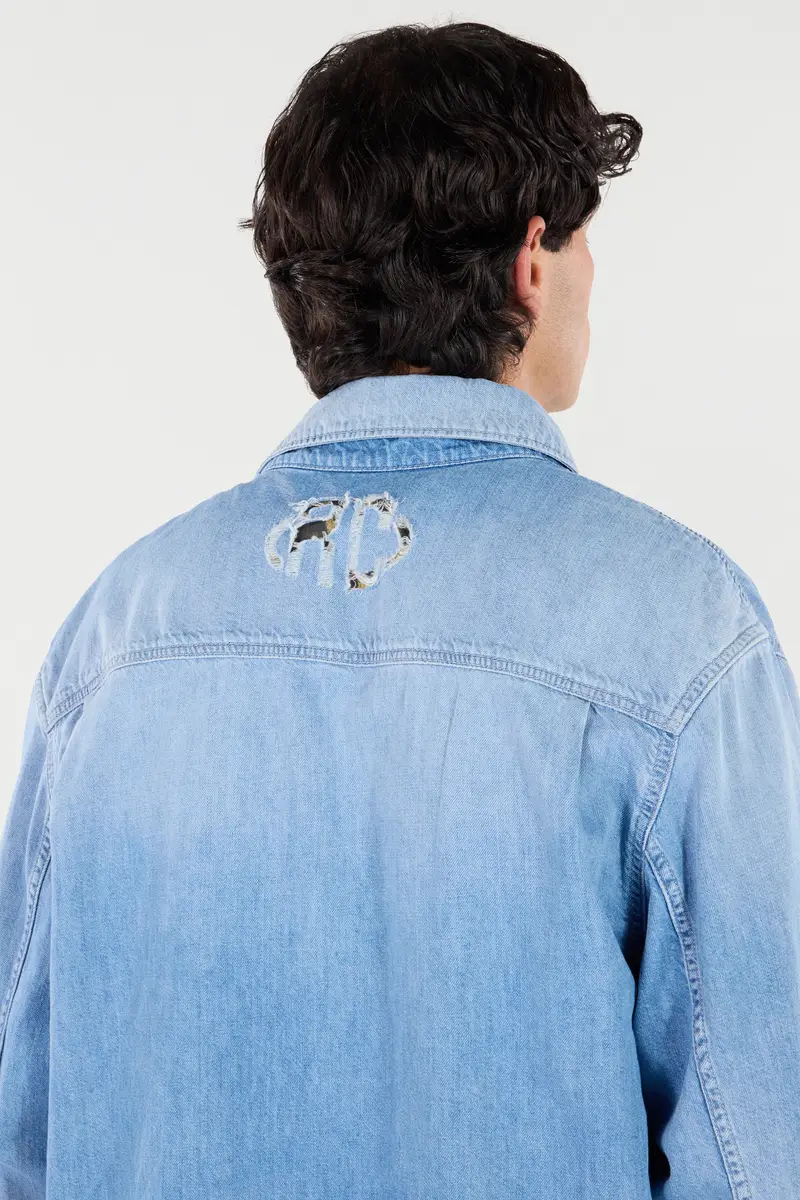 Roberto Cavalli Denim Shirt With Jewel Buttons | Thumbnail 5 Roberto Cavalli Denim Shirt With Jewel Buttons | Thumbnail 5