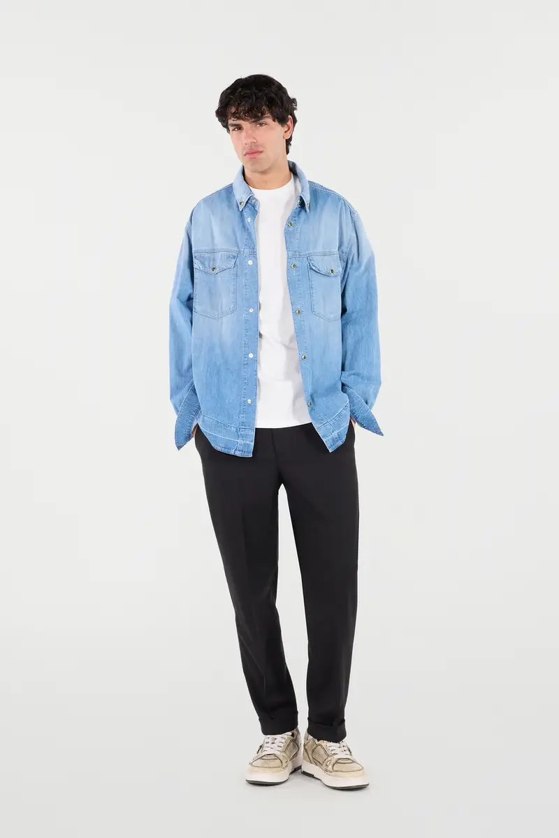 Roberto Cavalli Denim Shirt With Jewel Buttons | Thumbnail 6 Roberto Cavalli Denim Shirt With Jewel Buttons | Thumbnail 6