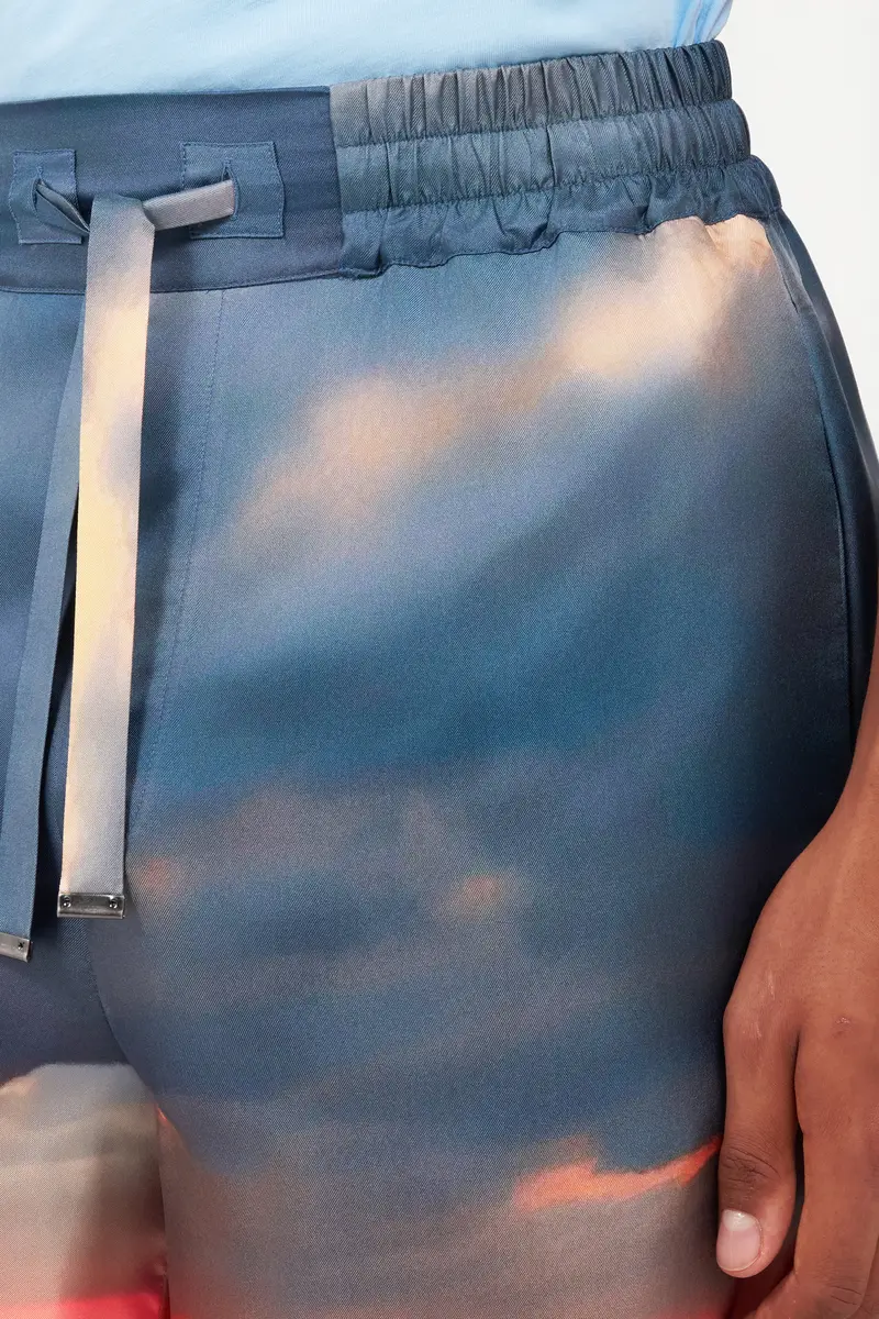 Roberto Cavalli Silk Shorts With Sunset Print | Thumbnail 5 Roberto Cavalli Silk Shorts With Sunset Print | Thumbnail 5