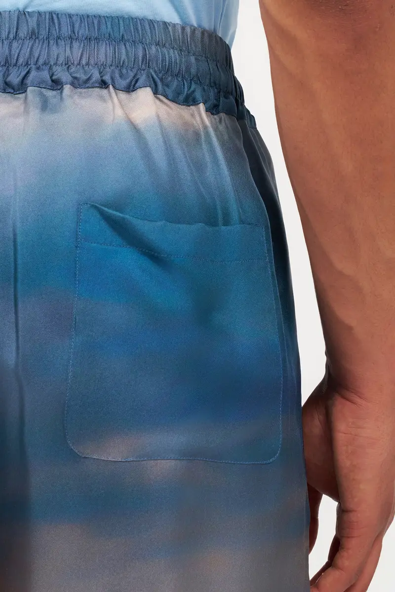 Roberto Cavalli Silk Shorts With Sunset Print | Thumbnail 6 Roberto Cavalli Silk Shorts With Sunset Print | Thumbnail 6