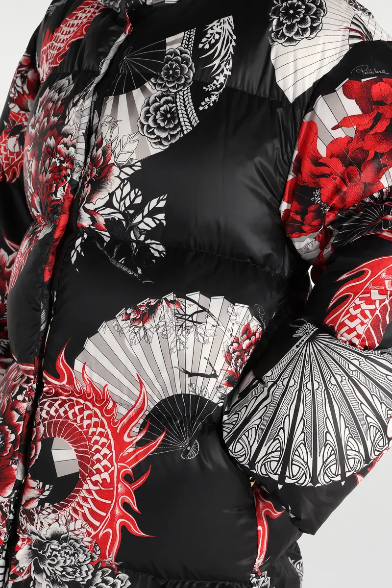 Roberto Cavalli Down Jacket With All-Over Print And Removable Lower Insert | Thumbnail 6 Roberto Cavalli Down Jacket With All-Over Print And Removable Lower Insert | Thumbnail 6