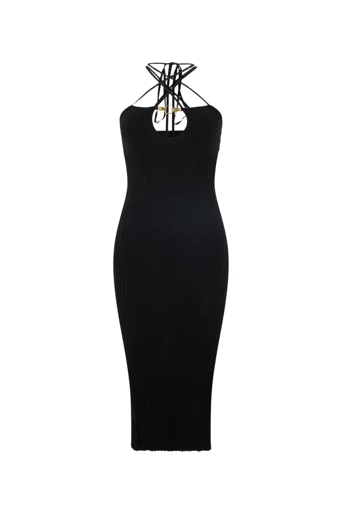 Roberto Cavalli Rib-Knit Midi Dress