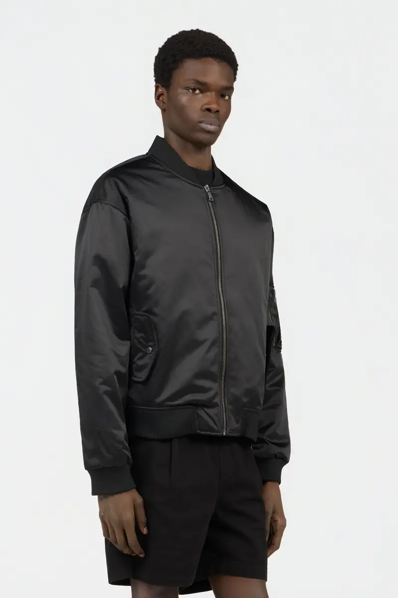 Roberto Cavalli Black Bomber Jacket with Monogram RC | Thumbnail 2 Roberto Cavalli Black Bomber Jacket with Monogram RC | Thumbnail 2