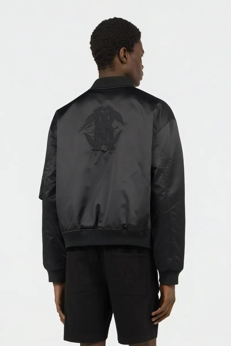 Roberto Cavalli Black Bomber Jacket with Monogram RC | Thumbnail 3 Roberto Cavalli Black Bomber Jacket with Monogram RC | Thumbnail 3