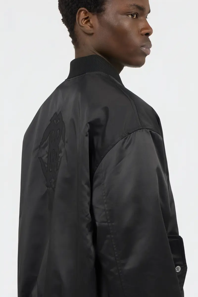 Roberto Cavalli Black Bomber Jacket with Monogram RC | Thumbnail 5 Roberto Cavalli Black Bomber Jacket with Monogram RC | Thumbnail 5