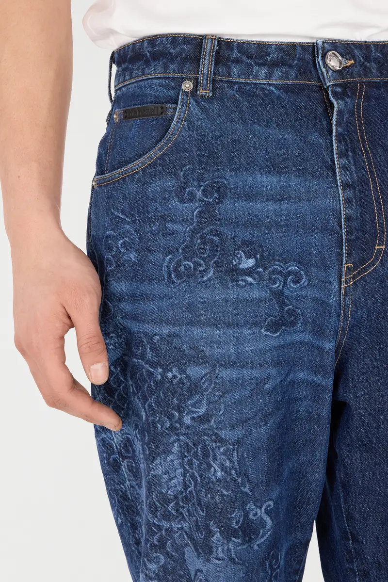 Roberto Cavalli Jeans With Dragon And Floral Pattern | Thumbnail 4 Roberto Cavalli Jeans With Dragon And Floral Pattern | Thumbnail 4