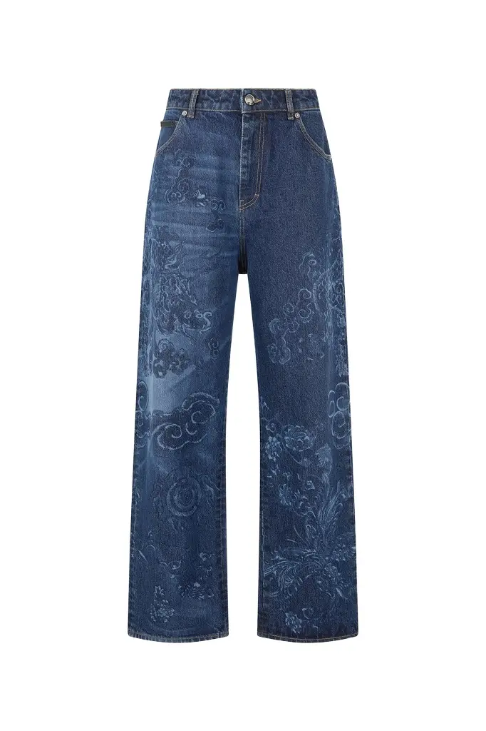 Roberto Cavalli Jeans With Dragon And Floral Pattern | Image 1 Roberto Cavalli Jeans With Dragon And Floral Pattern | Image 1
