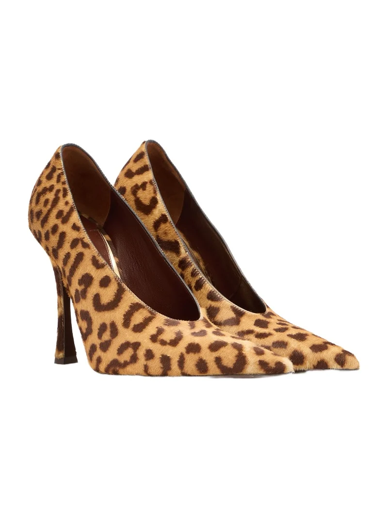 Hairy Leopard Skin Pumps