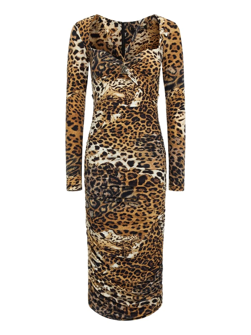 Roberto Cavalli Jaguar Skin print dress