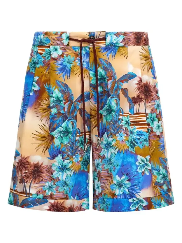Roberto Cavalli Swim shorts with Hawaii print