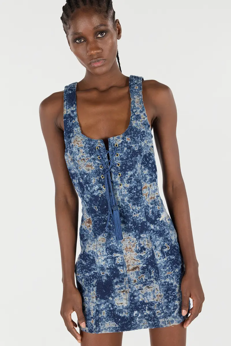 Roberto Cavalli Mini Dress With Discoloration | Thumbnail 5 Roberto Cavalli Mini Dress With Discoloration | Thumbnail 5