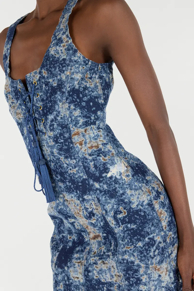 Roberto Cavalli Mini Dress With Discoloration | Thumbnail 6 Roberto Cavalli Mini Dress With Discoloration | Thumbnail 6