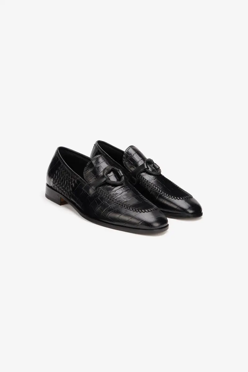 Roberto Cavalli Black Leather Loafer | Thumbnail 2 Roberto Cavalli Black Leather Loafer | Thumbnail 2