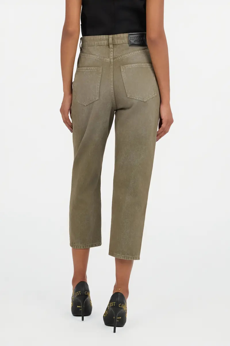 Roberto Cavalli Olive Green Cropped Jeans | Thumbnail 3 Roberto Cavalli Olive Green Cropped Jeans | Thumbnail 3