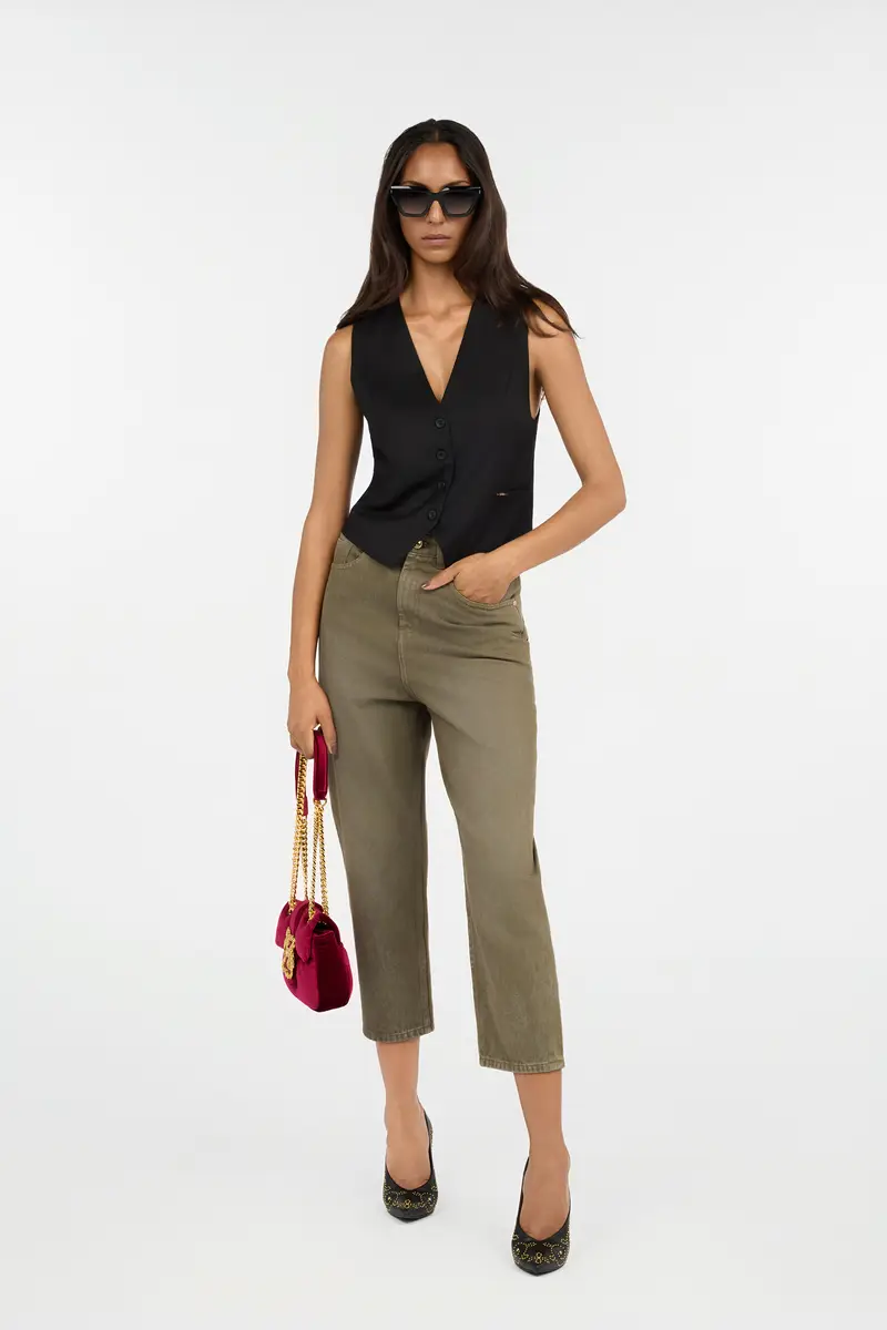 Roberto Cavalli Olive Green Cropped Jeans | Thumbnail 6 Roberto Cavalli Olive Green Cropped Jeans | Thumbnail 6