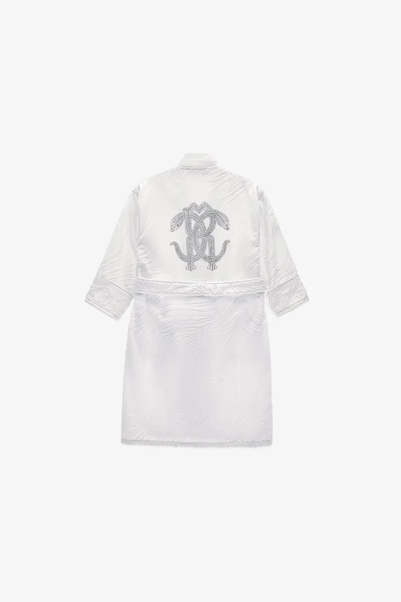Roberto Cavalli Crystal Snakes terry cotton bathrobe. | Thumbnail 3