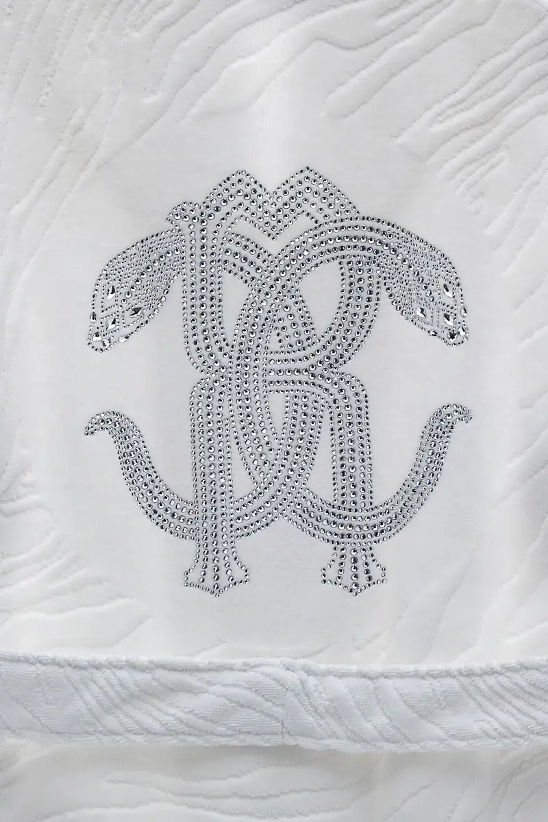 Roberto Cavalli Crystal Snakes terry cotton bathrobe. | Thumbnail 4