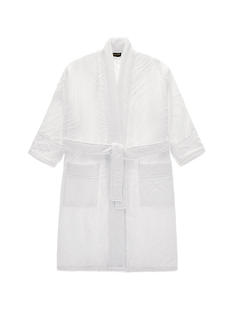 Roberto Cavalli Crystal Snakes terry cotton bathrobe.