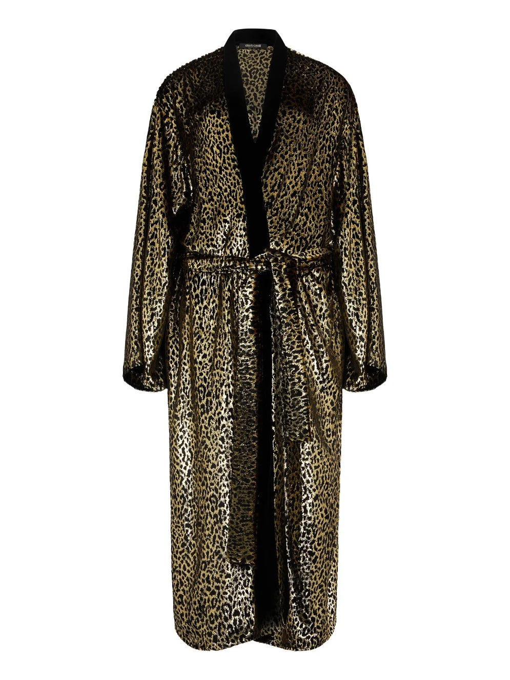 Roberto Cavalli Fil Coupé Leopard Print Coat