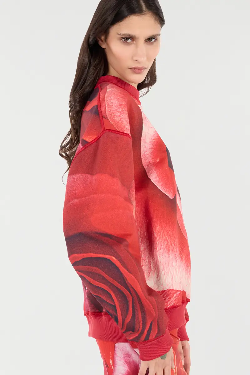 Roberto Cavalli Sweatshirt With Maxi-Rose Print | Thumbnail 6 Roberto Cavalli Sweatshirt With Maxi-Rose Print | Thumbnail 6